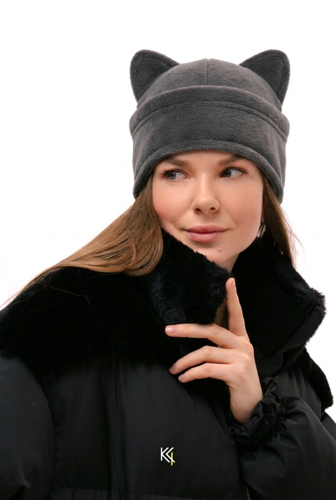 Шапка SOFT KITTY полар фліс (Графіт) (РРЦ: 850 грн) 7013 фото
