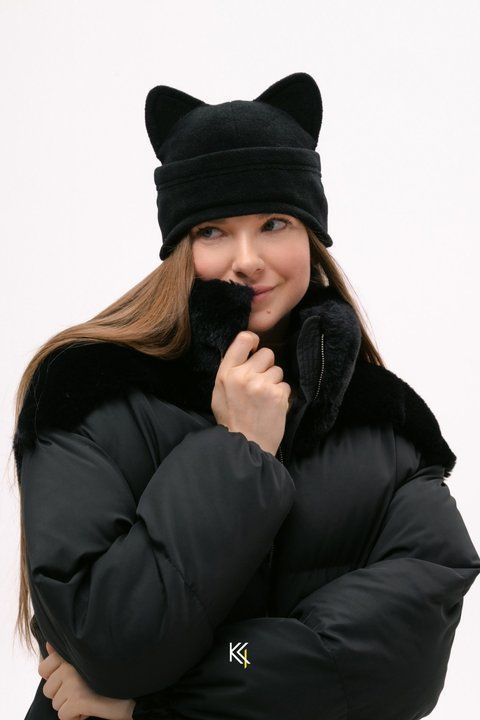 Шапка SOFT KITTY полар фліс (Чорний) (РРЦ: 850 грн) 7013 фото