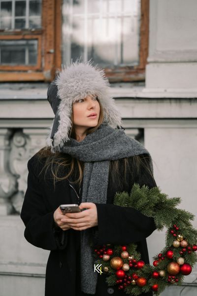 Вушанка плащівка ЖАТКА (Сірий+іній) (РРЦ: 1700 грн) 0805 фото