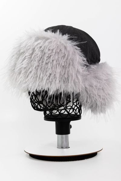 Вушанка плащівка ЖАТКА хутро (Сірий+іній) (РРЦ: 1650 грн) 0805 фото