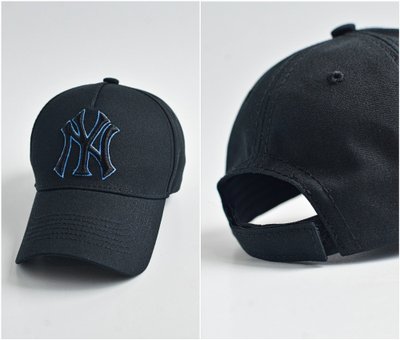 Бейсболка вишивка NY(тінь) (Чорний, чорний/блакитний) 03080-65/13606 фото