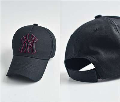 Бейсболка вишивка NY(тінь) (Чорний, чорний/малина) 03080-65/13607 фото